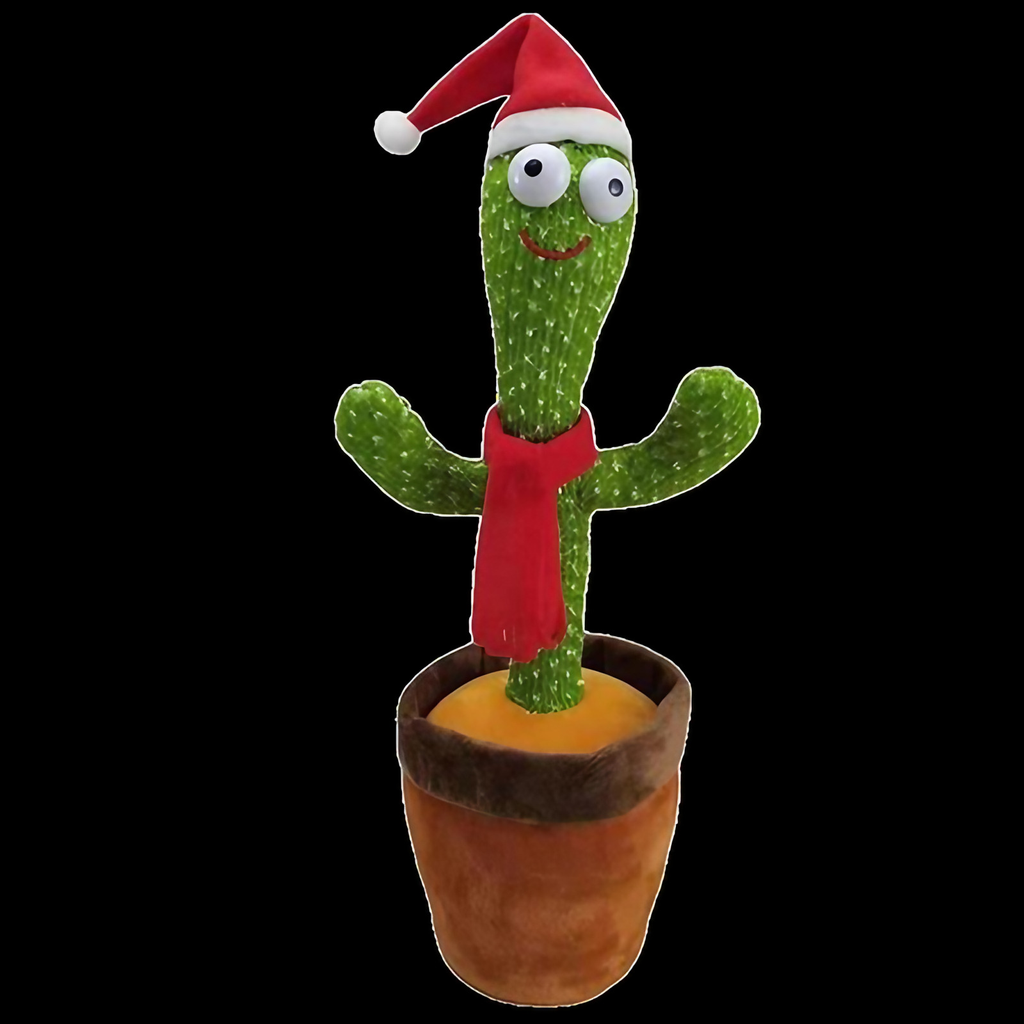 Cactus en peluche qui danse, chante et répète les voix