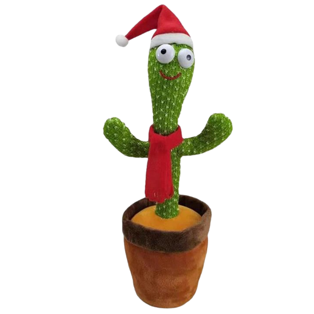 Cactus en peluche qui danse, chante et répète les voix