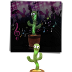 Cactus en peluche qui danse, chante et répète les voix