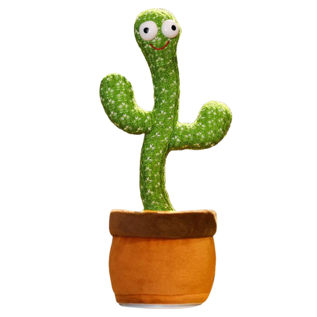 Cactus en peluche qui danse, chante et répète les voix