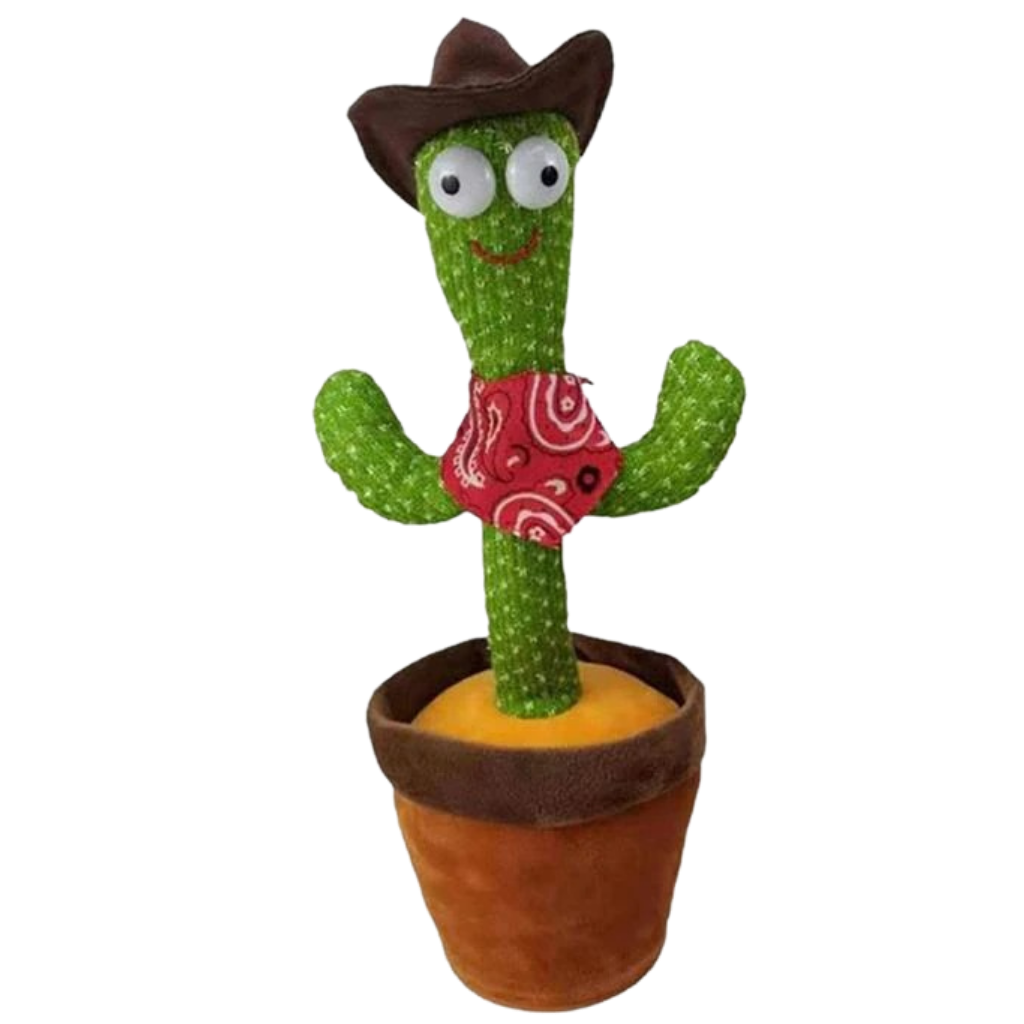 Cactus en peluche qui danse, chante et répète les voix