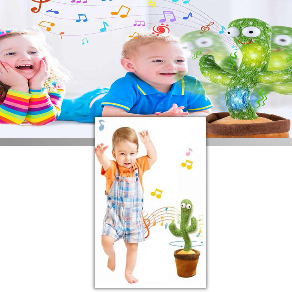 Cactus en peluche qui danse, chante et répète les voix