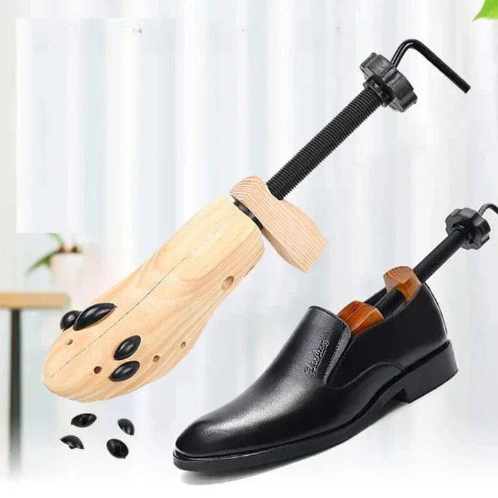 Élargisseur de chaussures en bois massif, longueur et largeur