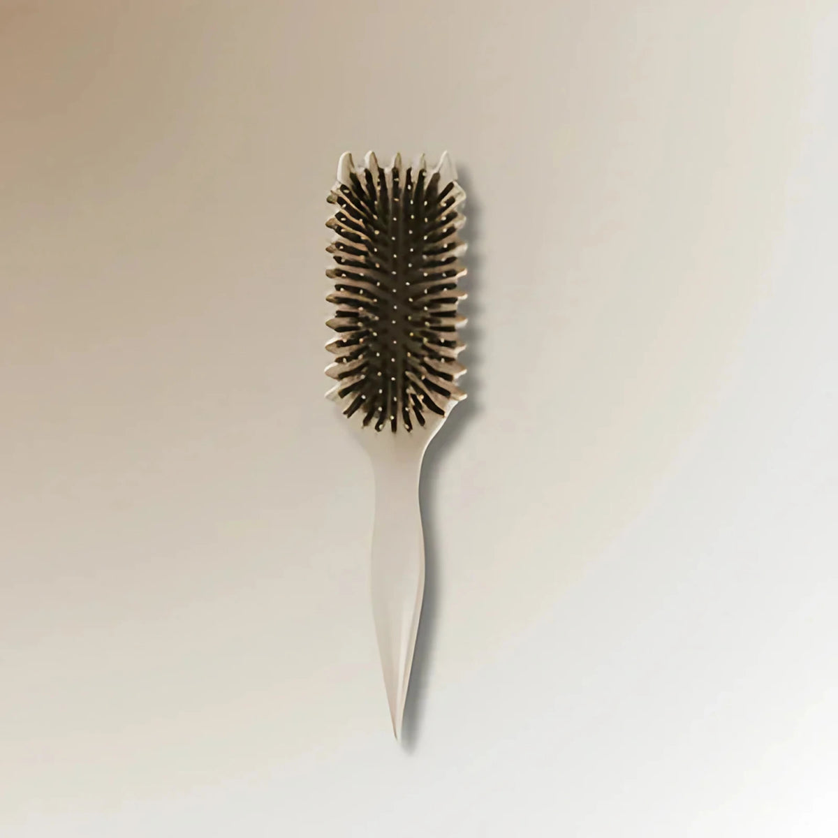Brosse pour cheveux bouclés à picots souples, vert ou marron, marron