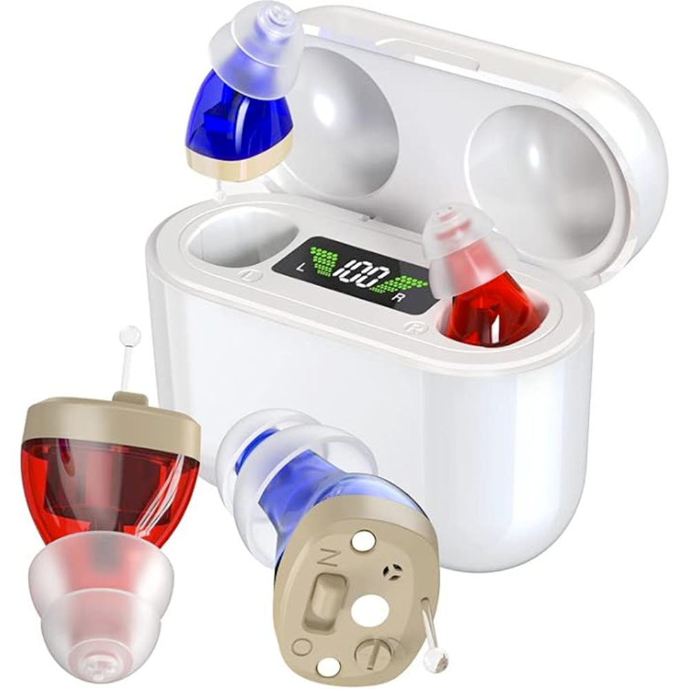 Amplificateur de son rechargeable, paire avec boîte de charge
