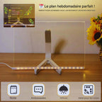 Tableau de dessin lumineux LED pour enfant, stylo 7 couleurs