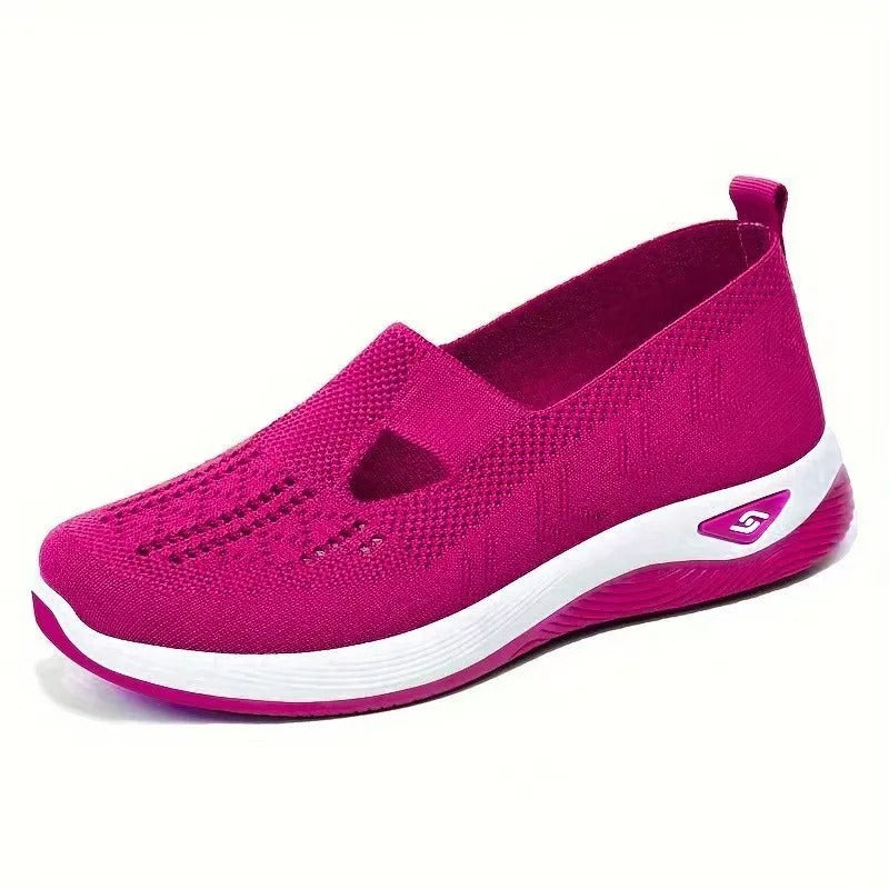 Chaussures orthopédiques femme à semelle intérieure amortissante, rose