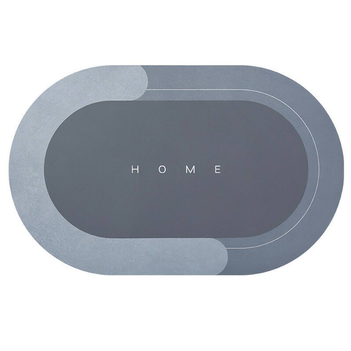Tapis de bain ovale absorbant à séchage rapide, antidérapant