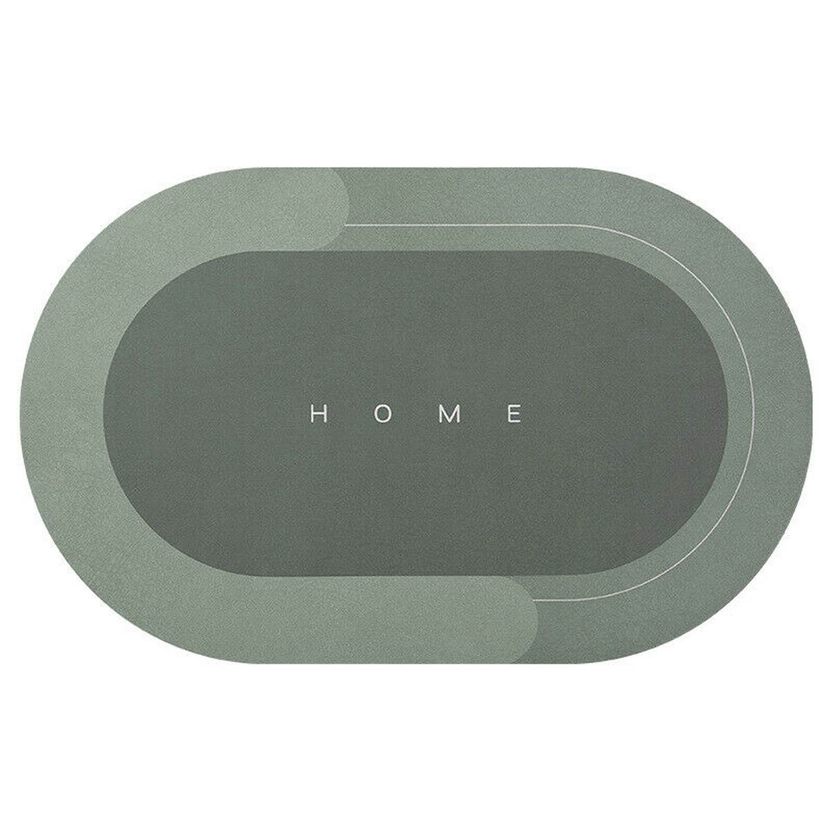 Tapis de bain ovale absorbant à séchage rapide, antidérapant