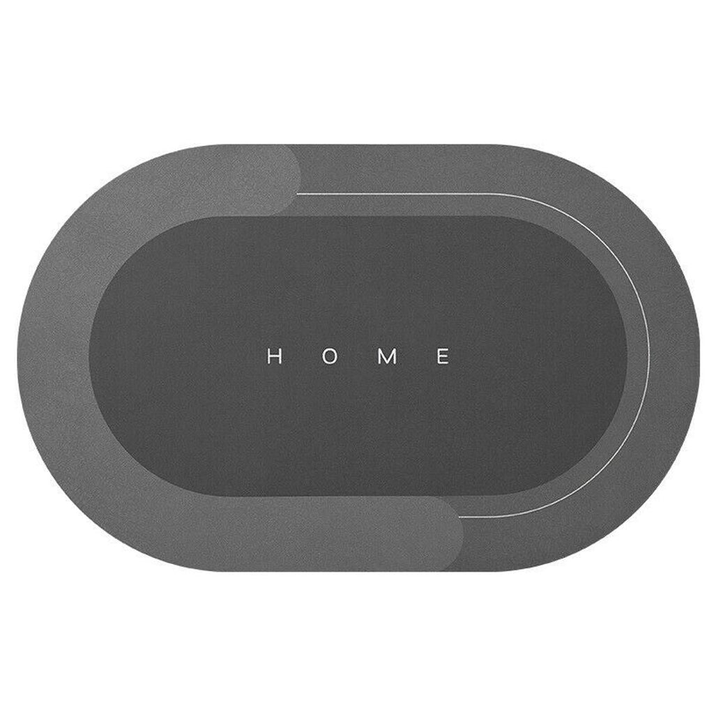 Tapis de bain ovale absorbant à séchage rapide, antidérapant