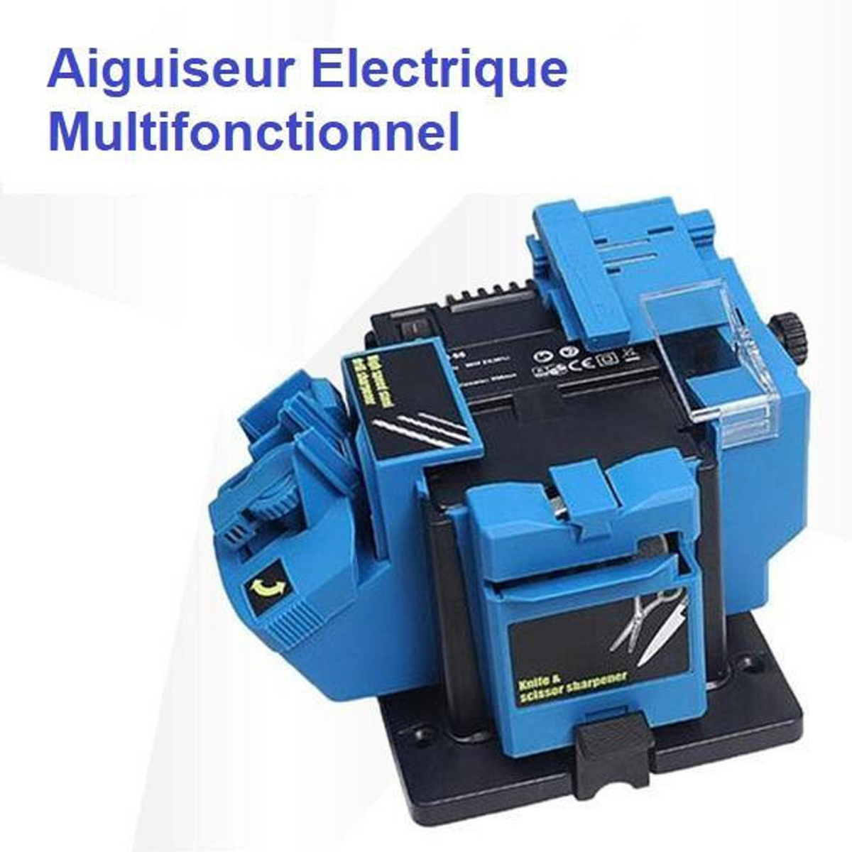 Aiguiseur électrique pour couteaux et ciseaux, angle 15 à 50°