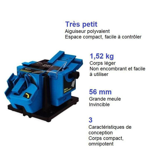 Aiguiseur électrique pour couteaux et ciseaux, angle 15 à 50°