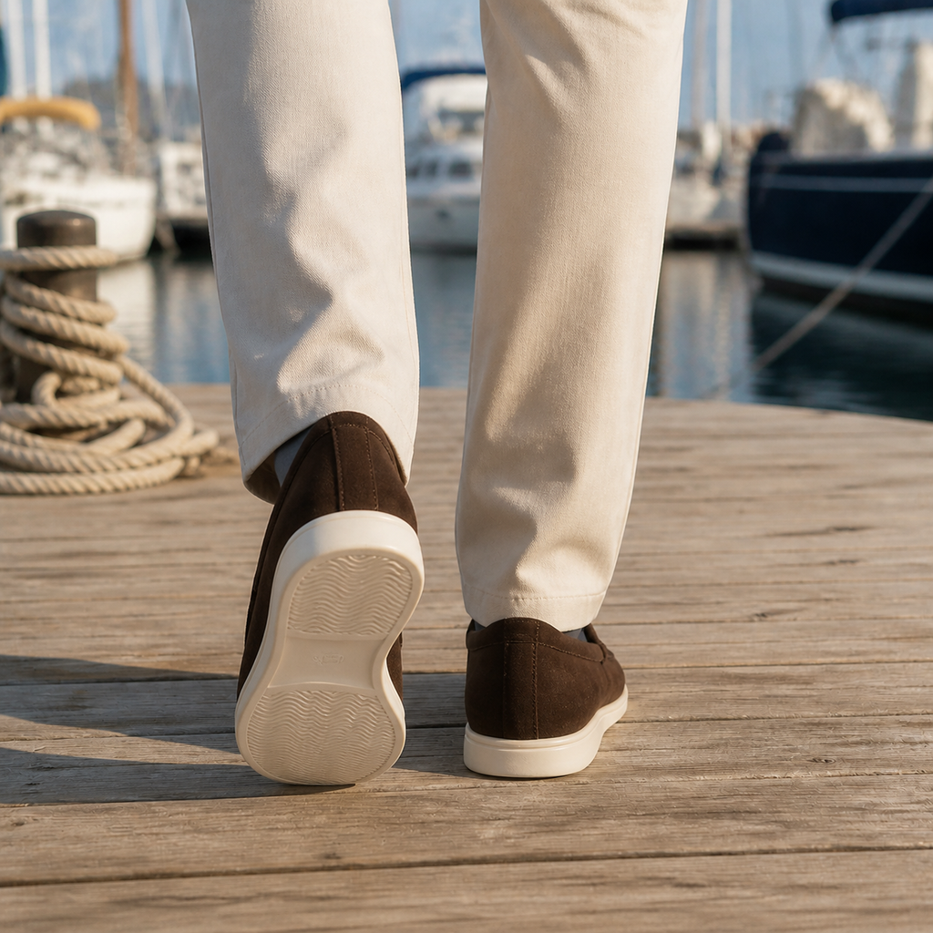 Mocassins homme bout rond, semelle légère antidérapante, 39 au 48