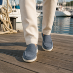 Mocassins homme bout rond, semelle légère antidérapante, 39 au 48, gris