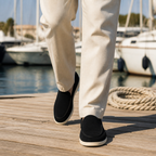 Mocassins homme bout rond, semelle légère antidérapante, 39 au 48, noir