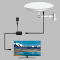 Antenne TV extérieure HD longue portée, avec kit de fixation