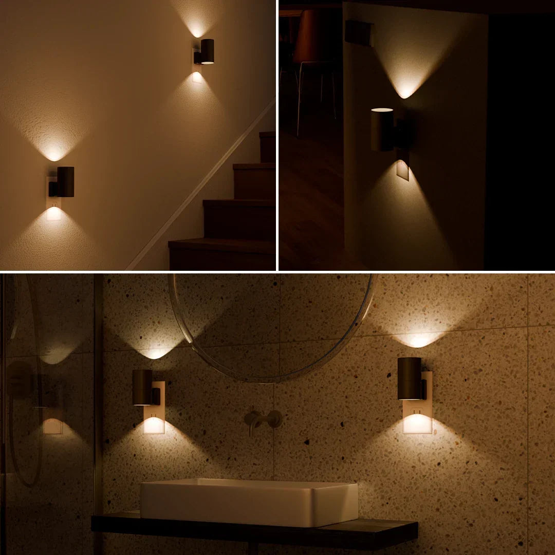 Applique LED à brancher sur prise, capteur jour et nuit, 3000K