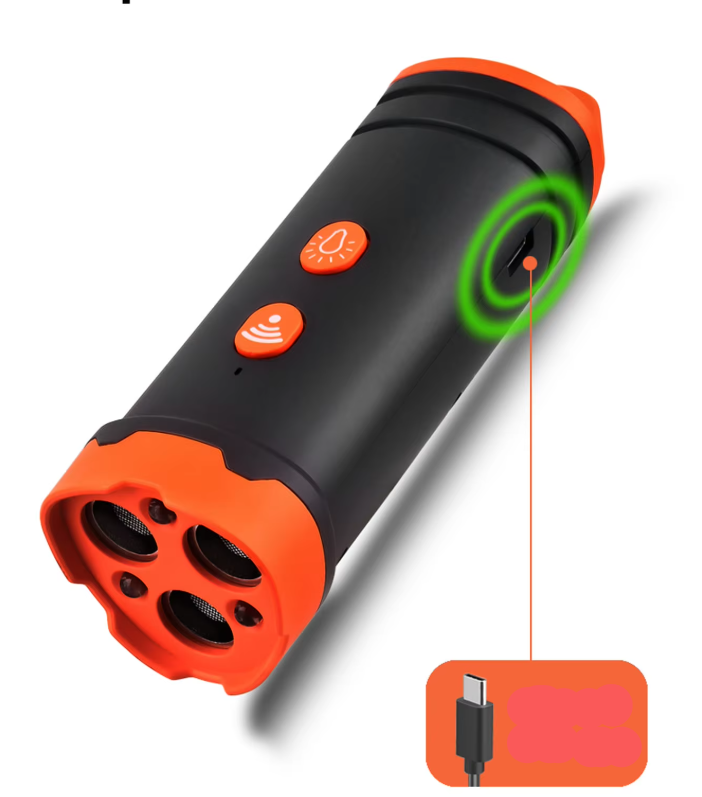 Boîtier anti-aboiement à ultrasons pour chien, avec lampe LED