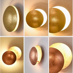 Applique murale effet éclipse, disque de 20 cm, style scandinave