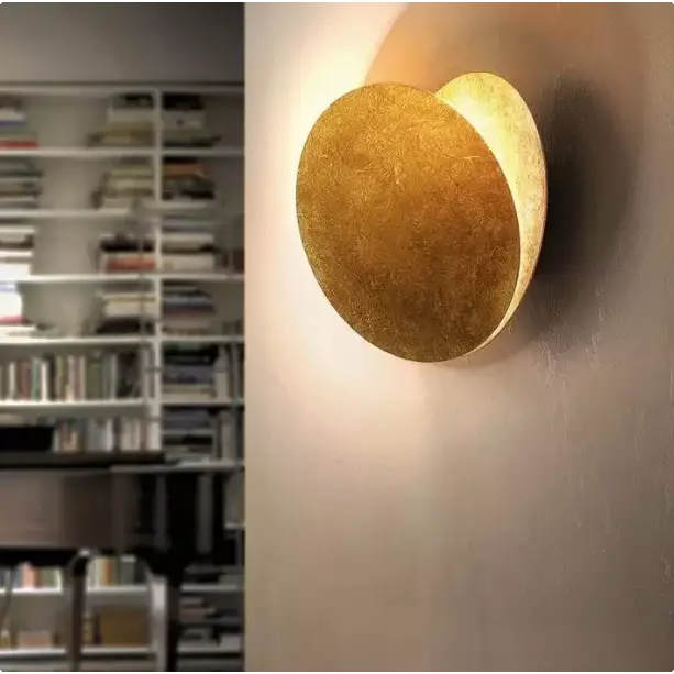 Applique murale effet éclipse, disque de 20 cm, style scandinave