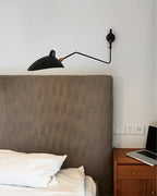 Applique murale articulée à double bras en métal, 65 ou 95 cm