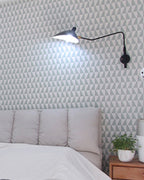 Applique murale articulée à double bras en métal, 65 ou 95 cm