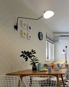 Applique murale articulée à double bras en métal, 65 ou 95 cm
