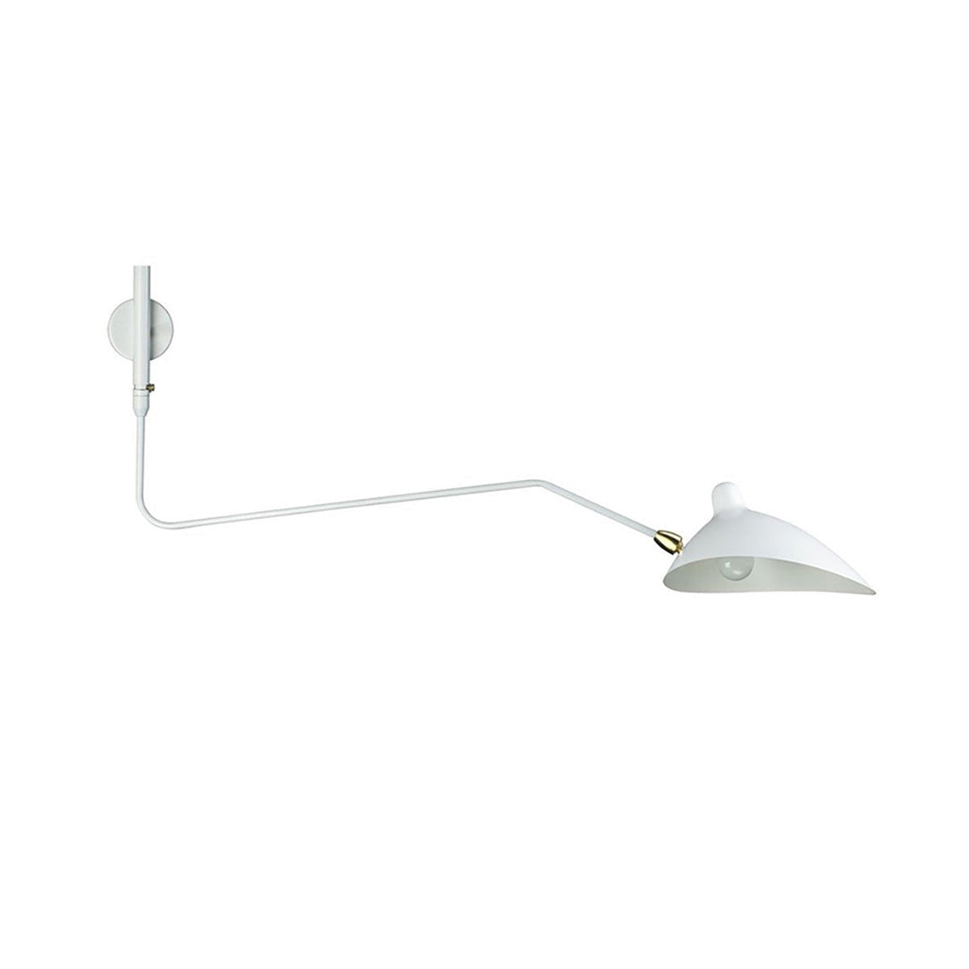 Applique murale articulée à double bras en métal, 65 ou 95 cm, blanc