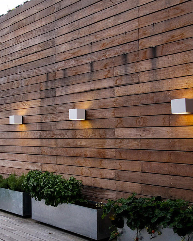 Applique extérieure cube LED IP65, éclairage haut et bas, blanc