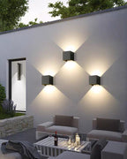 Applique extérieure cube LED IP65, éclairage haut et bas