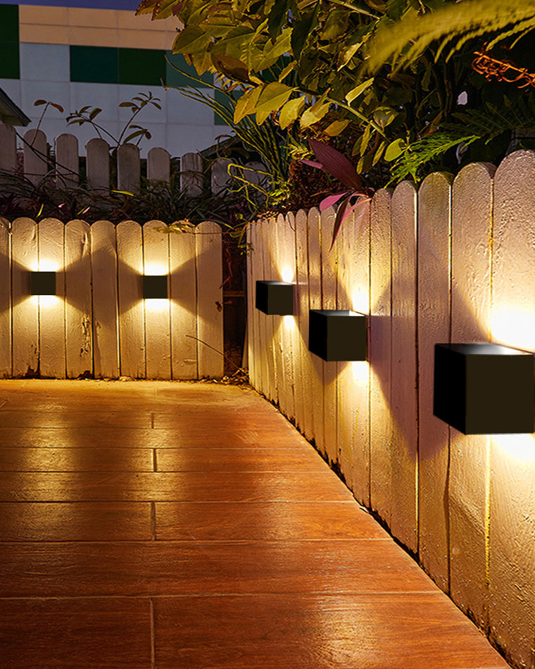 Applique extérieure cube LED IP65, éclairage haut et bas
