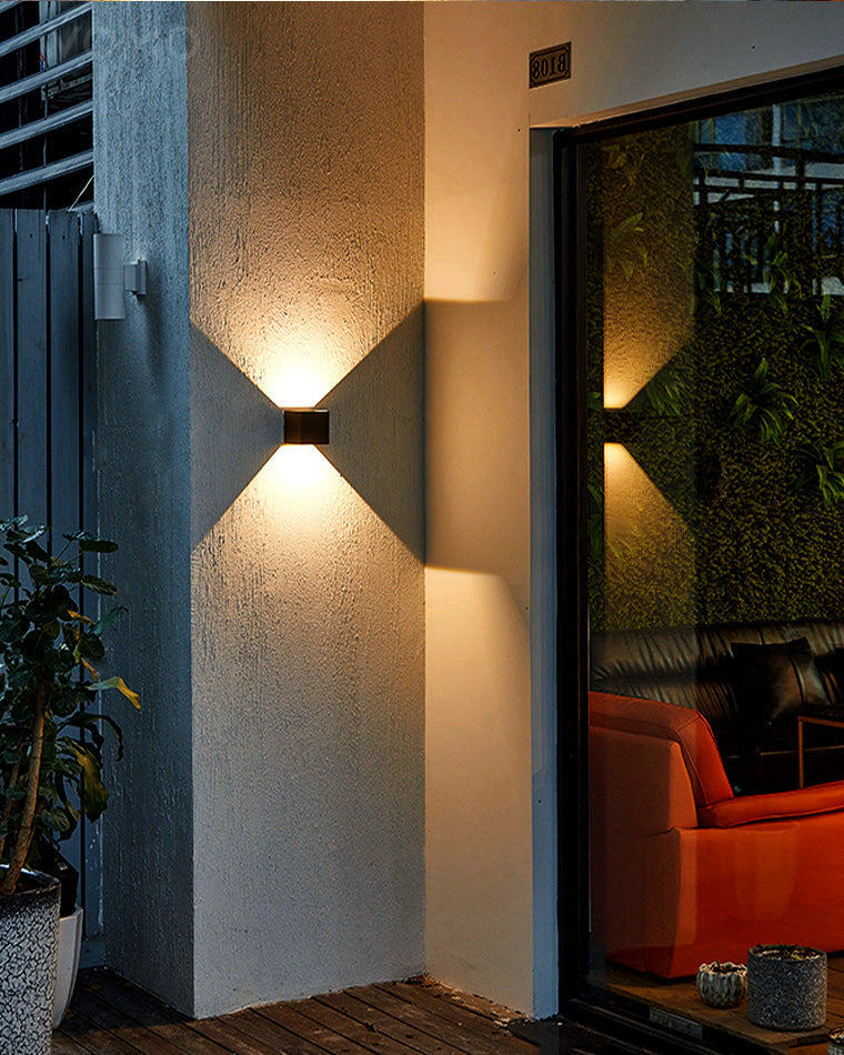 Applique extérieure cube LED IP65, éclairage haut et bas