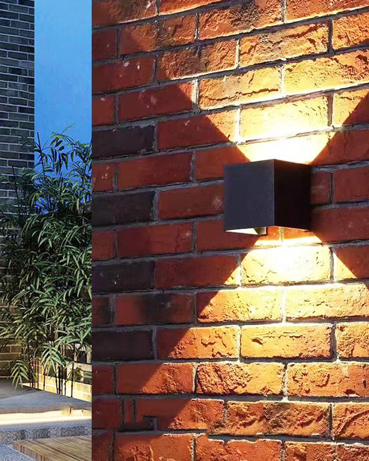 Applique extérieure cube LED IP65, éclairage haut et bas