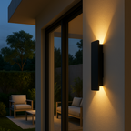 Applique extérieure LED allongée, quatre puissances, blanc ou noir