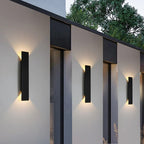 Applique extérieure LED allongée, quatre puissances, blanc ou noir