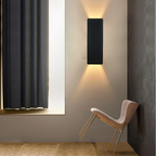 Applique murale LED éclairage haut et bas, aluminium, 6 W, noir