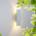Applique murale LED éclairage haut et bas, aluminium, 6 W, blanc