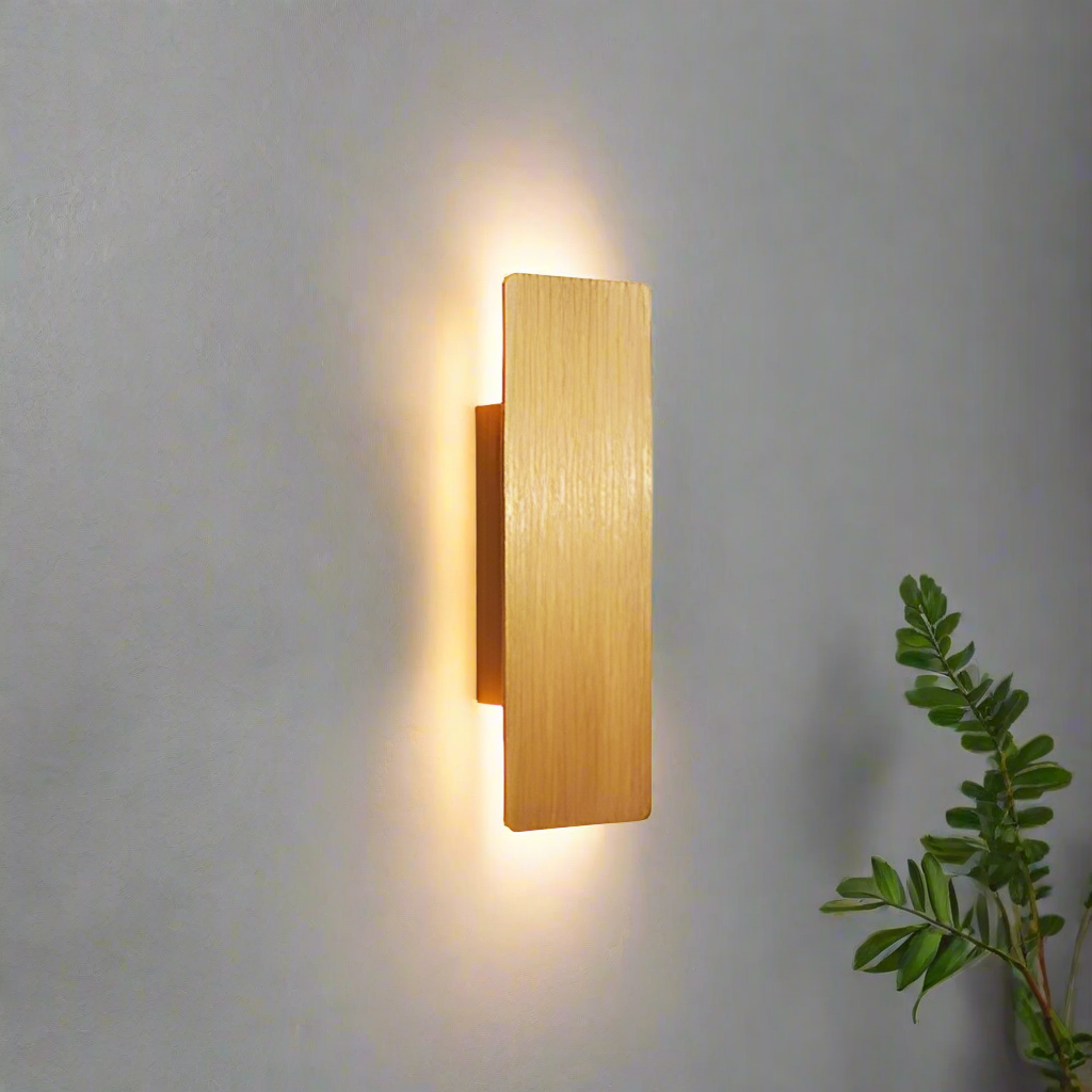 Applique murale LED éclairage haut et bas, aluminium, 6 W, doré