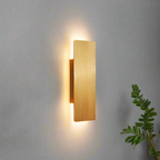 Applique murale LED éclairage haut et bas, aluminium, 6 W, doré