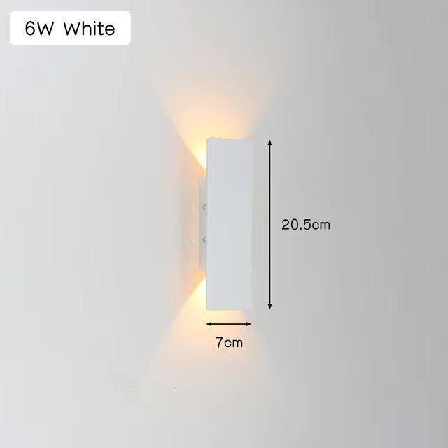 Applique extérieure LED en aluminium, 2 W, 6 W ou 18 W