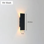 Applique extérieure LED en aluminium, 2 W, 6 W ou 18 W