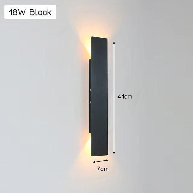 Applique extérieure LED en aluminium, 2 W, 6 W ou 18 W