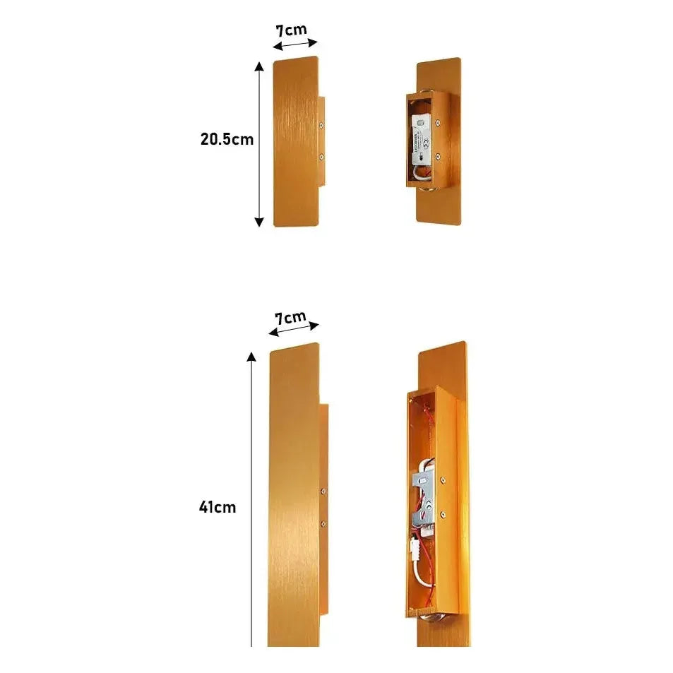 Applique extérieure LED en aluminium, 2 W, 6 W ou 18 W