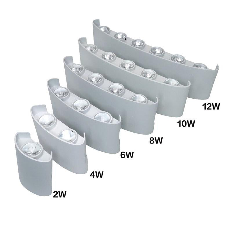 Applique murale LED extérieure en aluminium, étanche IP65