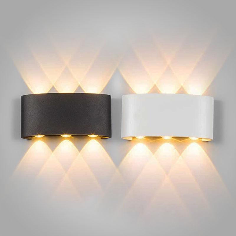 Applique murale LED extérieure en aluminium, étanche IP65, blanc