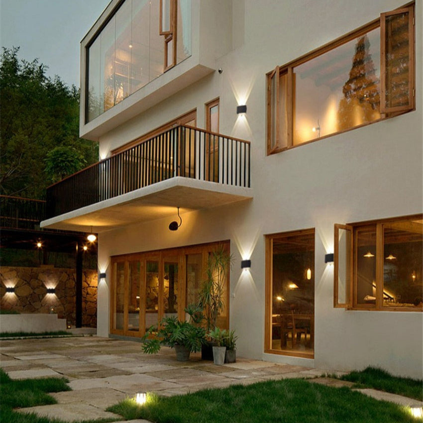 Applique murale LED extérieure en aluminium, étanche IP65