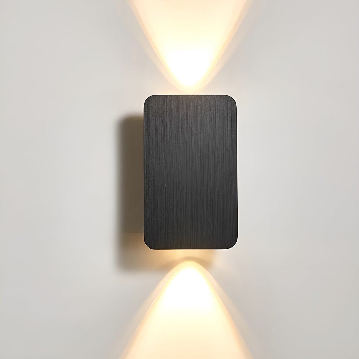Applique murale LED minimaliste, 41 cm, noire, dorée ou grise, noir