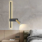 Applique liseuse murale LED en aluminium, trois teintes de lumière