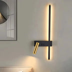 Applique liseuse murale LED en aluminium, trois teintes de lumière