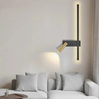 Applique liseuse murale LED en aluminium, trois teintes de lumière
